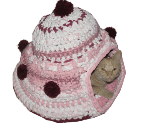 Katten-iglo taartje maat L 1 Katten-iglo taartje maat L