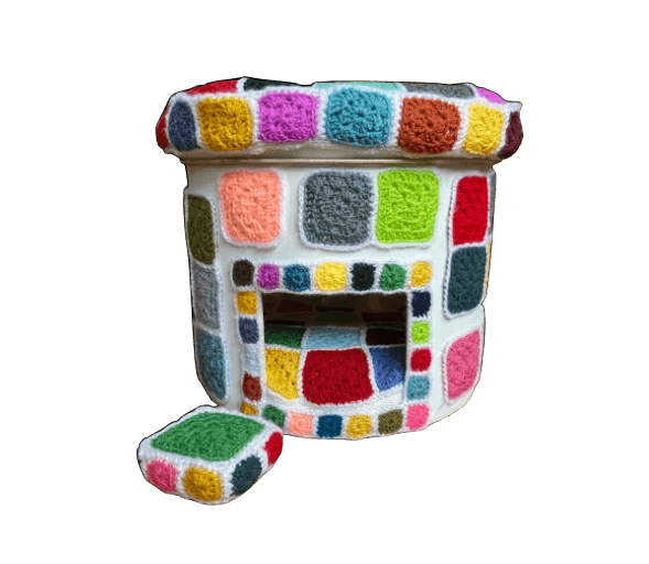 Lampenkaphutjewitgekleurde