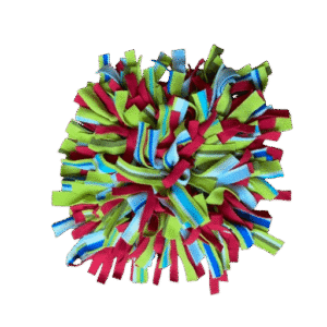 Snuffelmat rood-gestreepte banen groen/ecru/blauw L