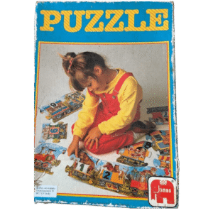 Puzzel dierentrein cijfers XL