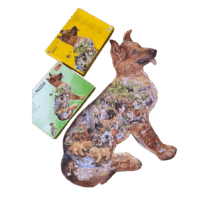 Puzzel silhouet herdershond