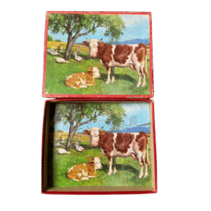 Puzzel hout vintage koetjes en ganzen
