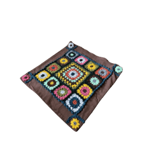 .Kleedje/kussenhoes bruin bloemen herfsttinten