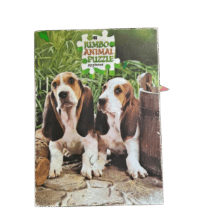 Puzzel vintage 2 Basset pups (35 stukjes)