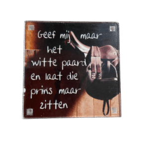 Magneetbordje met paardenspreuk