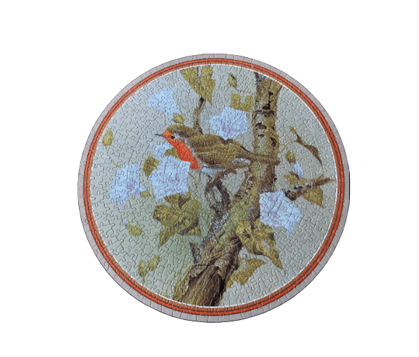 Puzzel rond roodborstje (500 stukjes) - Afbeelding 3